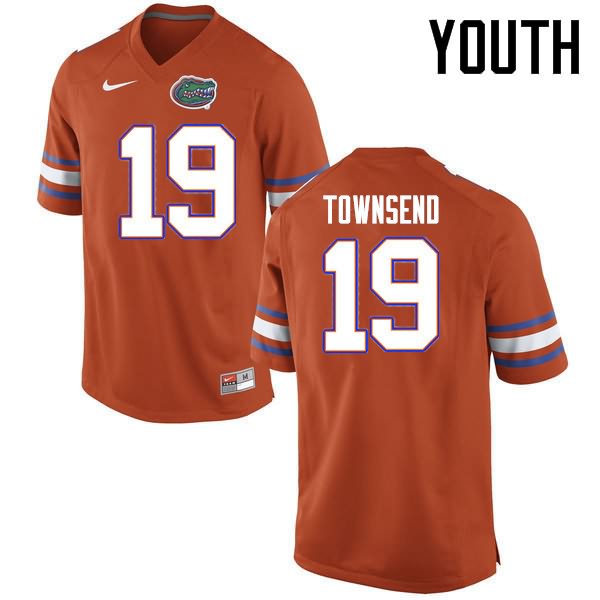 NCAA Florida Gators Johnny Townsend Youth #19 Nike Orange Stitched Authentic College Football Jersey AOC0464GG